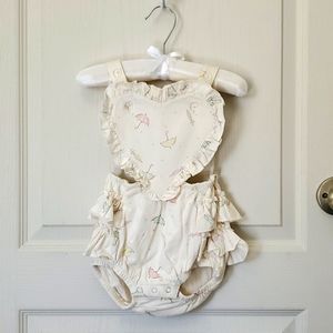 NWT Paush Heart Romper Umbrellas